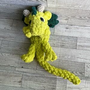 Handmade Yellow Dragon Plush Crochet Toy